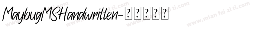 MaybugMSHandwritten字体转换