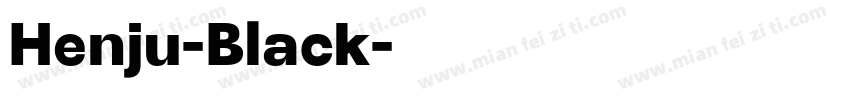 Henju-Black字体转换