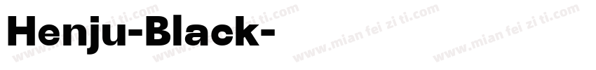 Henju-Black字体转换