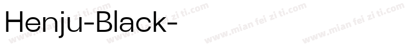Henju-Black字体转换