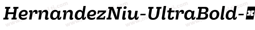 HernandezNiu-UltraBold字体转换