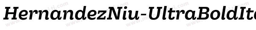 HernandezNiu-UltraBoldItalic字体转换