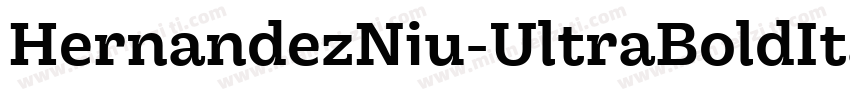 HernandezNiu-UltraBoldItalic字体转换