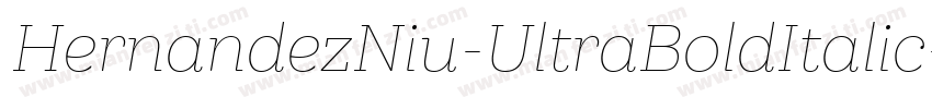 HernandezNiu-UltraBoldItalic字体转换
