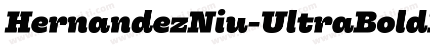 HernandezNiu-UltraBoldItalic字体转换