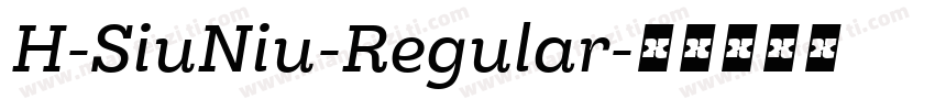 H-SiuNiu-Regular字体转换