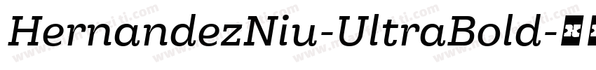 HernandezNiu-UltraBold字体转换