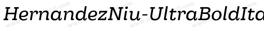 HernandezNiu-UltraBoldItalic字体转换