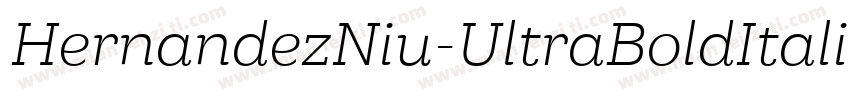 HernandezNiu-UltraBoldItalic字体转换