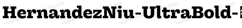 HernandezNiu-UltraBold字体转换