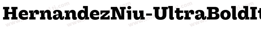 HernandezNiu-UltraBoldItalic字体转换