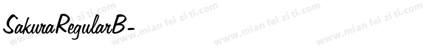 SakuraRegularB字体转换