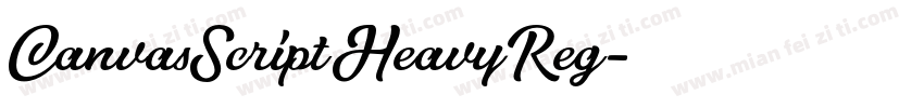 CanvasScriptHeavyReg字体转换