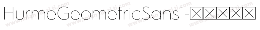 HurmeGeometricSans1字体转换