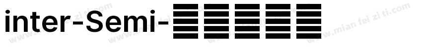 inter-Semi字体转换