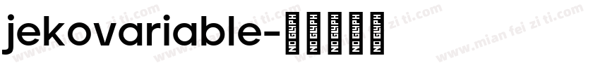 jekovariable字体转换