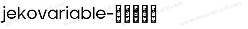 jekovariable字体转换