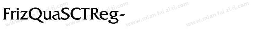 FrizQuaSCTReg字体转换