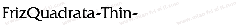 FrizQuadrata-Thin字体转换
