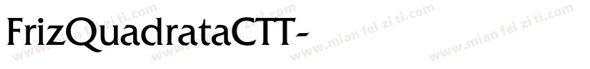 FrizQuadrataCTT字体转换