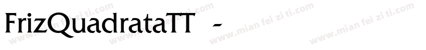 FrizQuadrataTT字体字体转换