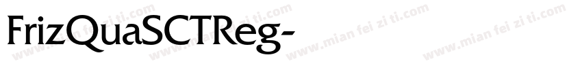 FrizQuaSCTReg字体转换