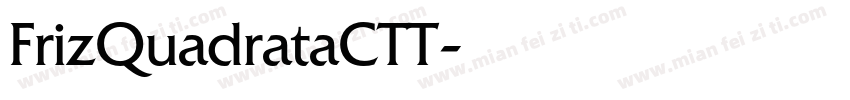 FrizQuadrataCTT字体转换