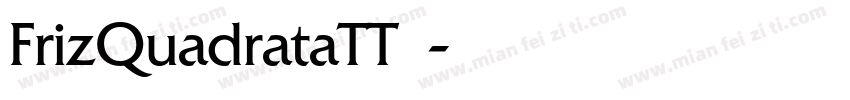FrizQuadrataTT字体字体转换