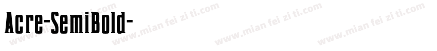 Acre-SemiBold字体转换