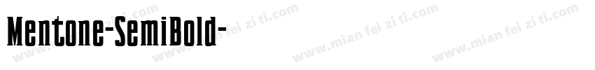 Mentone-SemiBold字体转换