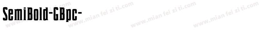SemiBold-GBpc字体转换
