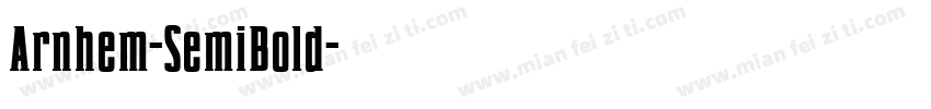 Arnhem-SemiBold字体转换