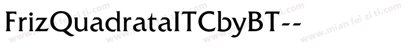 FrizQuadrataITCbyBT-字体转换