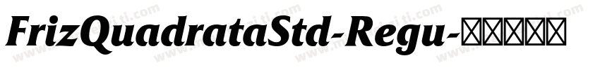 FrizQuadrataStd-Regu字体转换