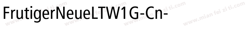FrutigerNeueLTW1G-Cn字体转换