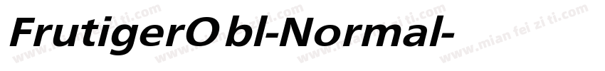 FrutigerObl-Normal字体转换