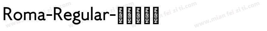 Roma-Regular字体转换
