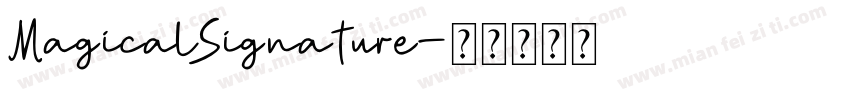 MagicalSignature字体转换