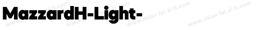 MazzardH-Light字体转换