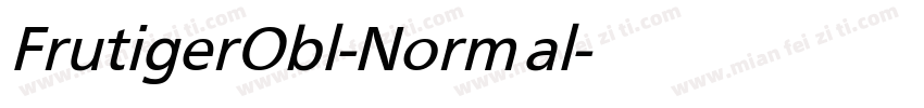 FrutigerObl-Normal字体转换