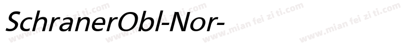 SchranerObl-Nor字体转换