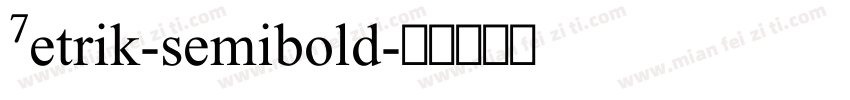 Metrik-semibold字体转换