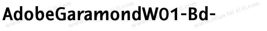 AdobeGaramondW01-Bd字体转换