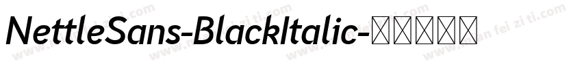 NettleSans-BlackItalic字体转换