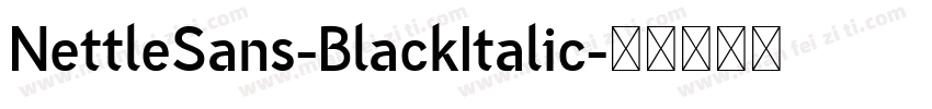 NettleSans-BlackItalic字体转换