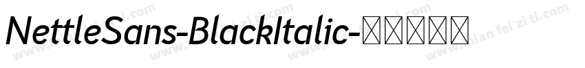 NettleSans-BlackItalic字体转换