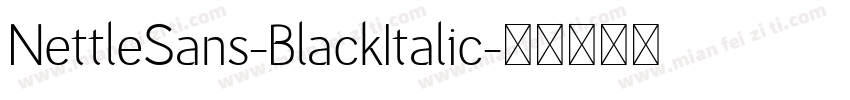 NettleSans-BlackItalic字体转换