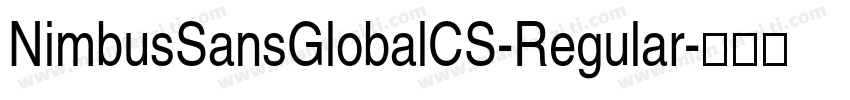 NimbusSansGlobalCS-Regular字体转换
