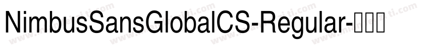 NimbusSansGlobalCS-Regular字体转换