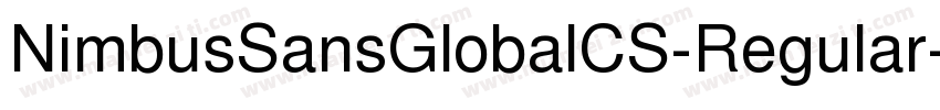 NimbusSansGlobalCS-Regular字体转换